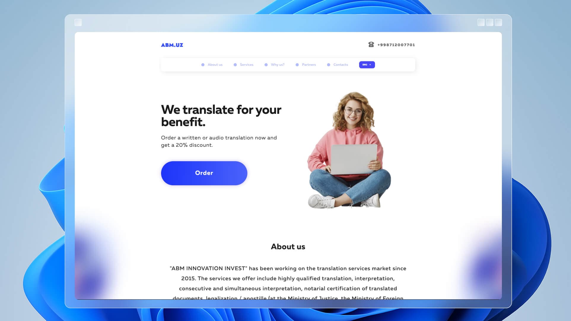 ABM tarjimonlik firmasi sayti