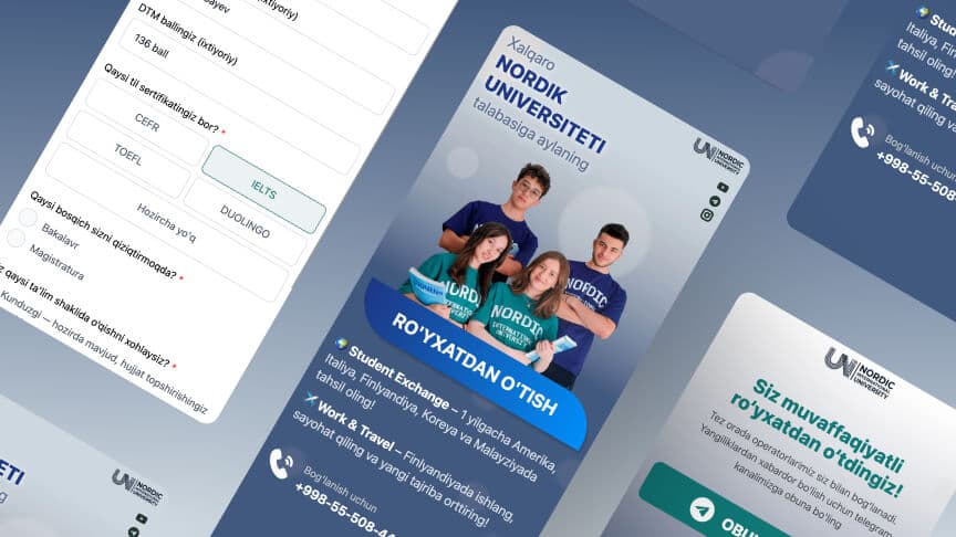 Nordik Universtitetiga qabul uchun forma